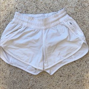 White Lululemon Hotty Hot Shorts